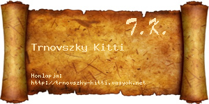Trnovszky Kitti névjegykártya